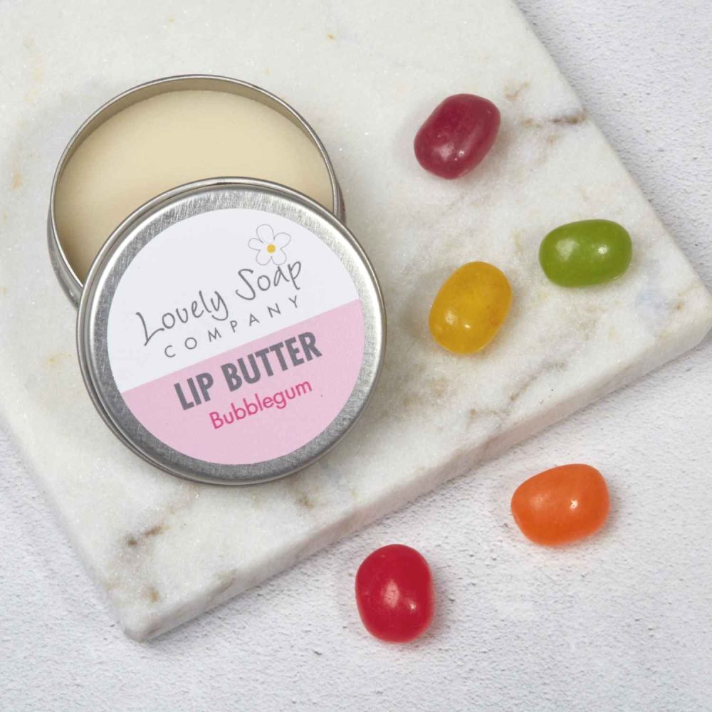 Organic Bubblegum Lip Butter Balm Lovely Soap Co