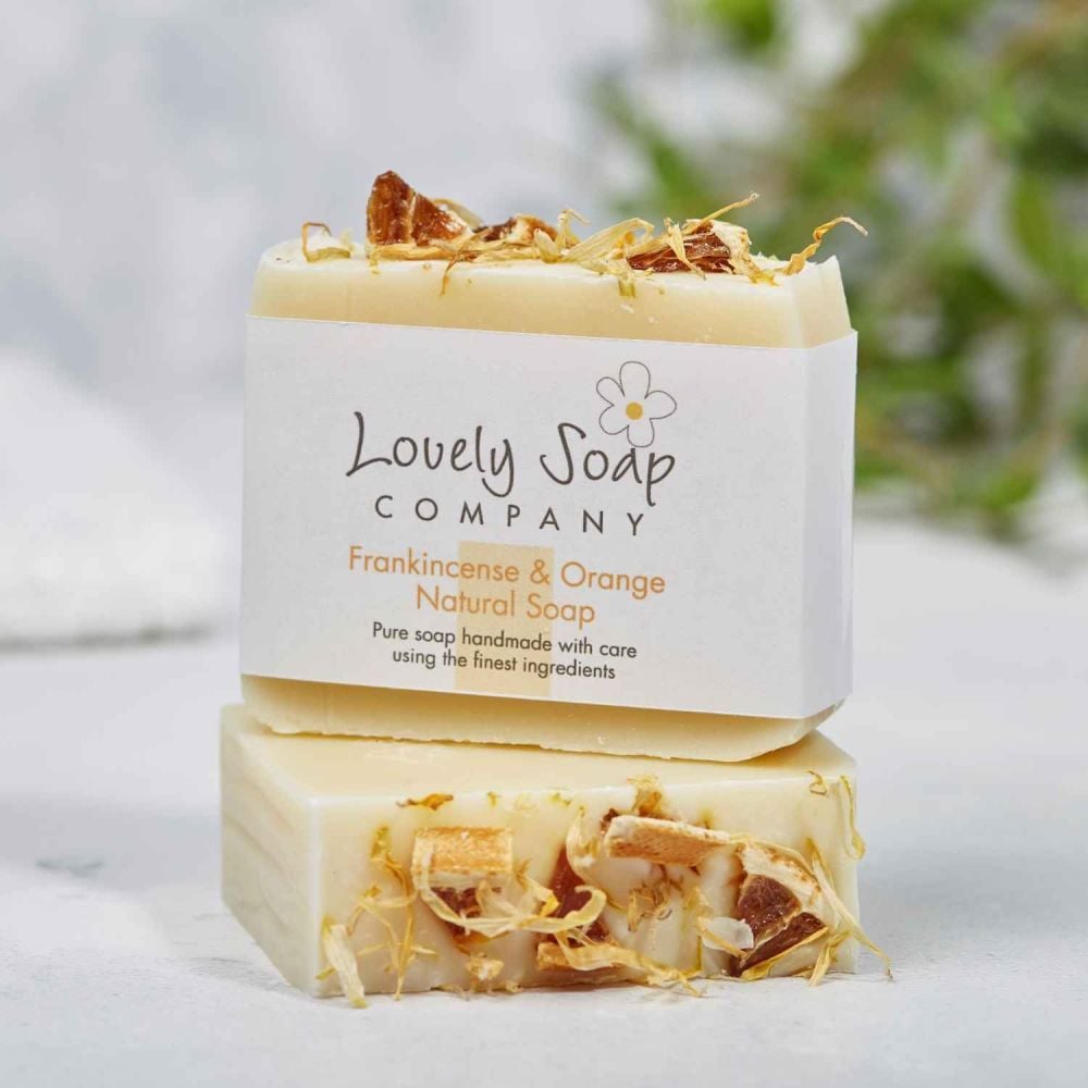 Frankincense & Orange Natural Soap Handmade by Lovely Soap Co