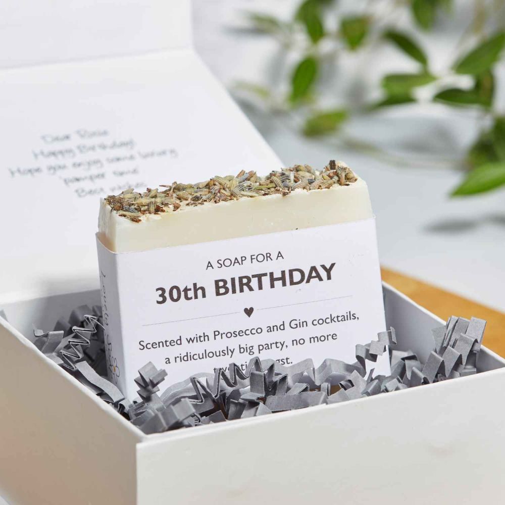 30th Birthday Personalised Soap Gift