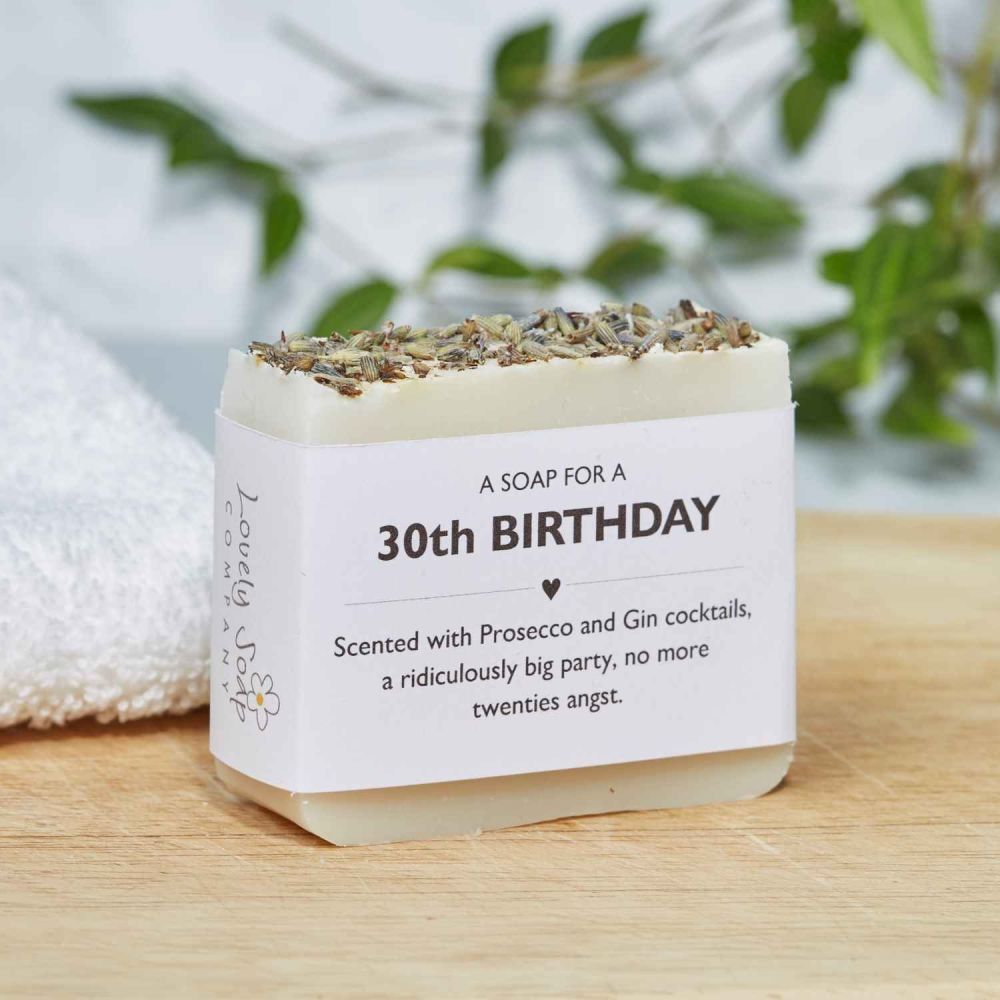 Personalised 30th Birthday Soap Gift Lovely Soap Co