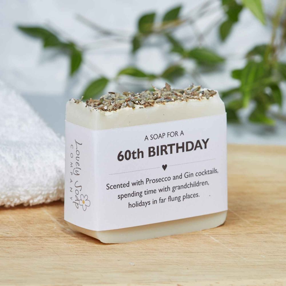 Personalised 60th Birthday Soap Gift Lovely Soap Co