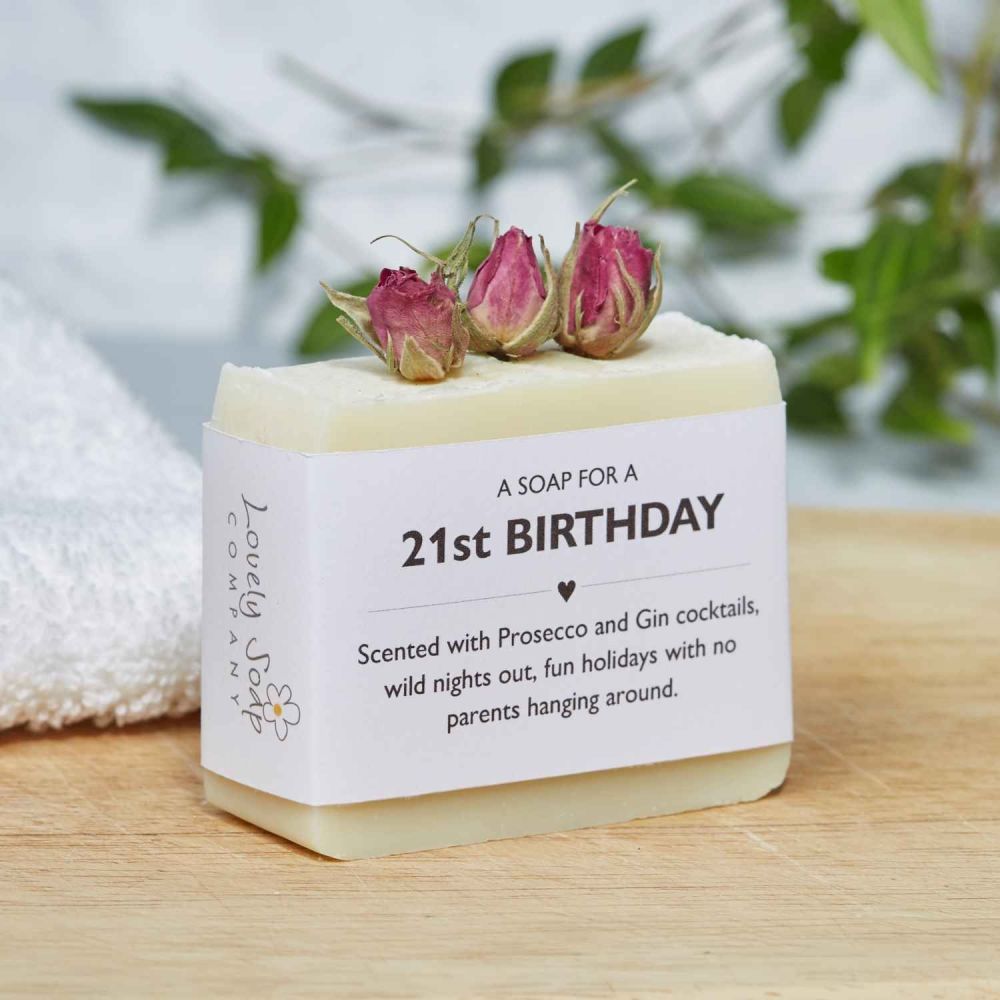 Personalised 21st Birthday Soap Gift Lovely Soap Co
