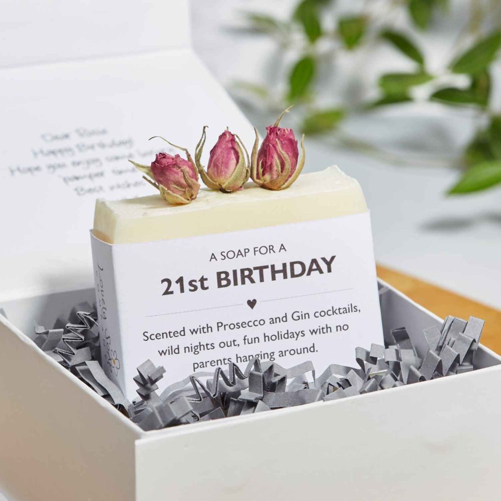 21st Birthday Personalised Soap Gift