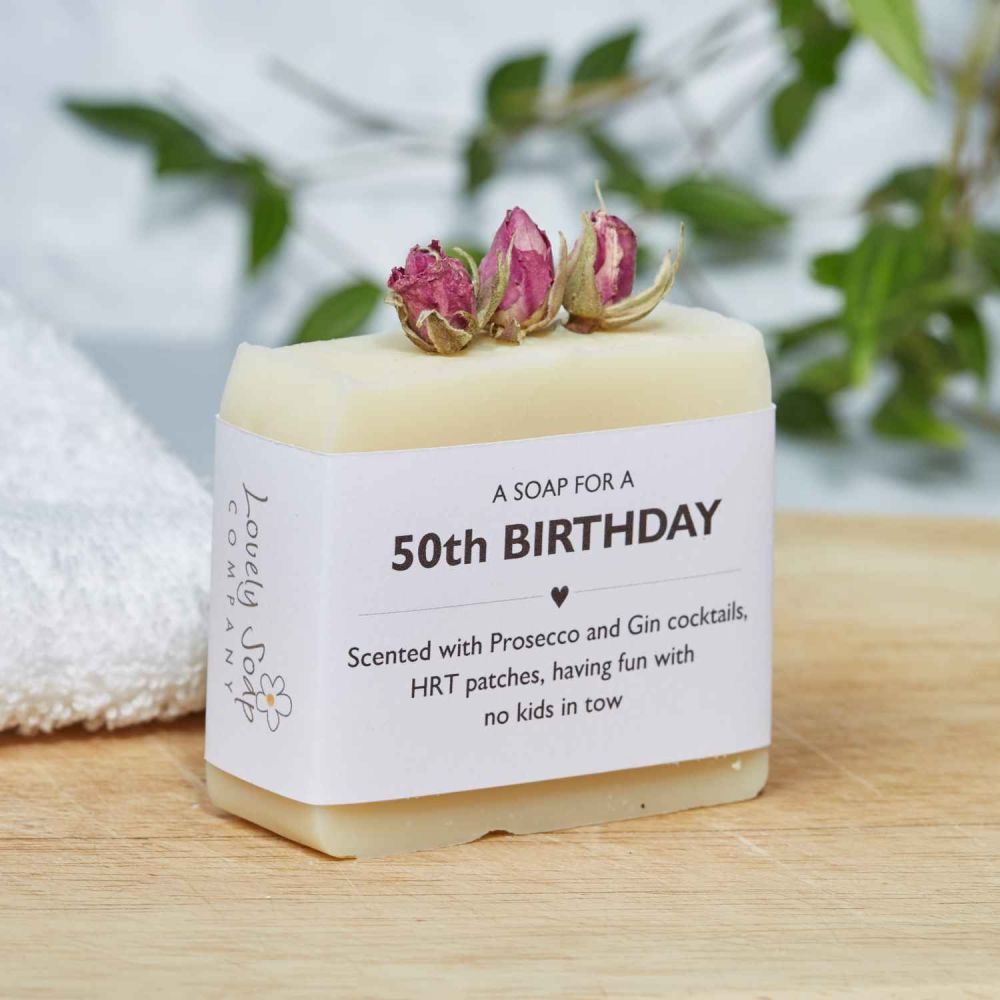 50th Birthday Personalised Soap Gift Lovely Soap Co