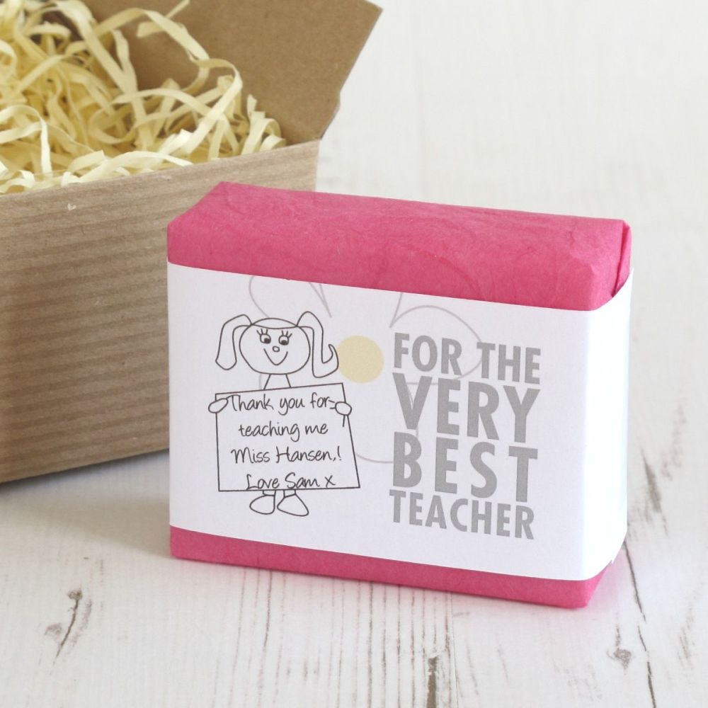 teacher thank you gift personalised soap Lovely Soap Co