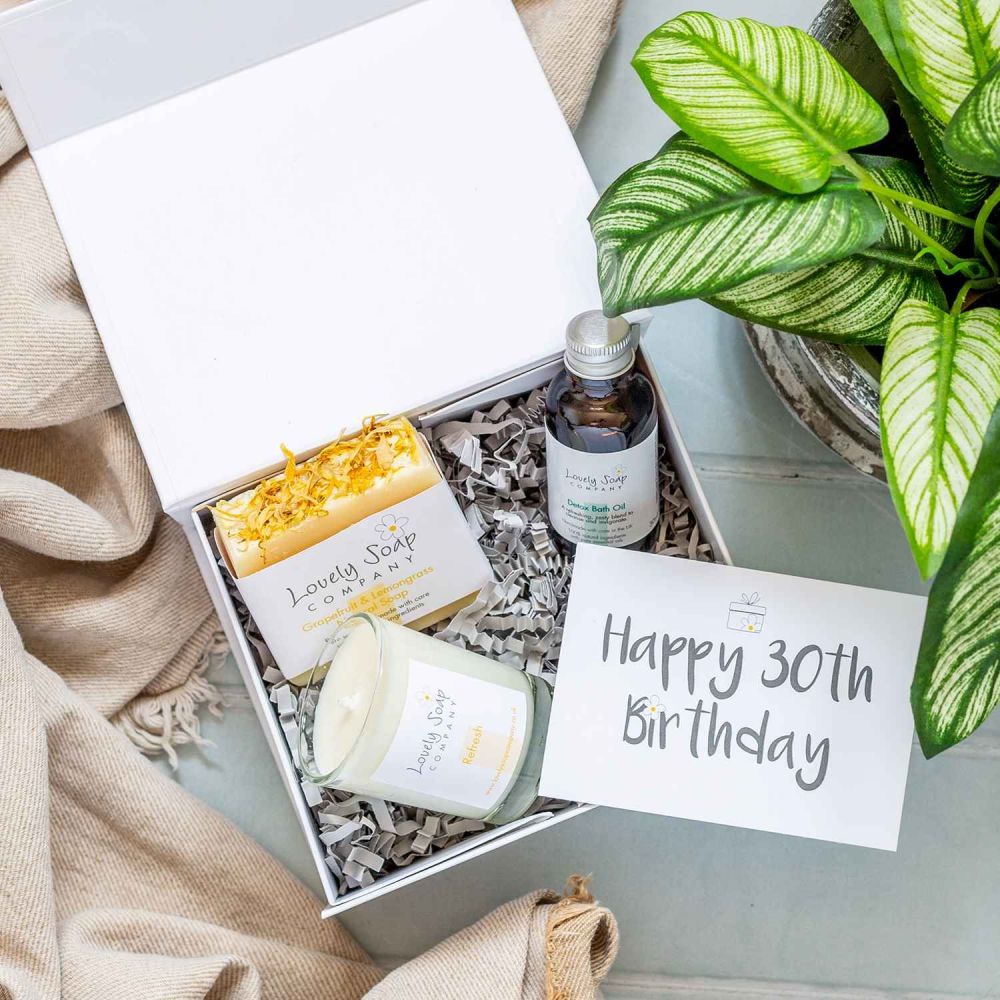 30th Birthday Pampering Spa Kit personalised gifts Lovely Soap Co