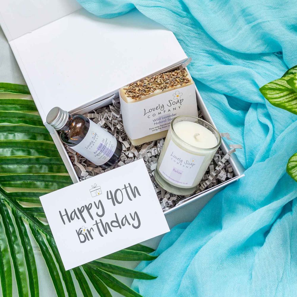 40th Birthday Pampering Spa Kit personalised gifts Lovely Soap Co