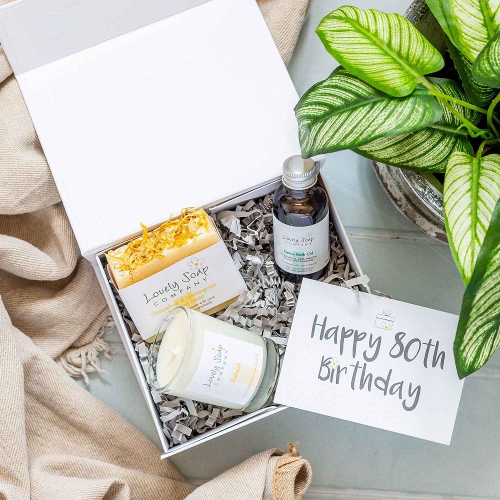 80th Birthday Pampering Spa Kit Lovely Soap Co