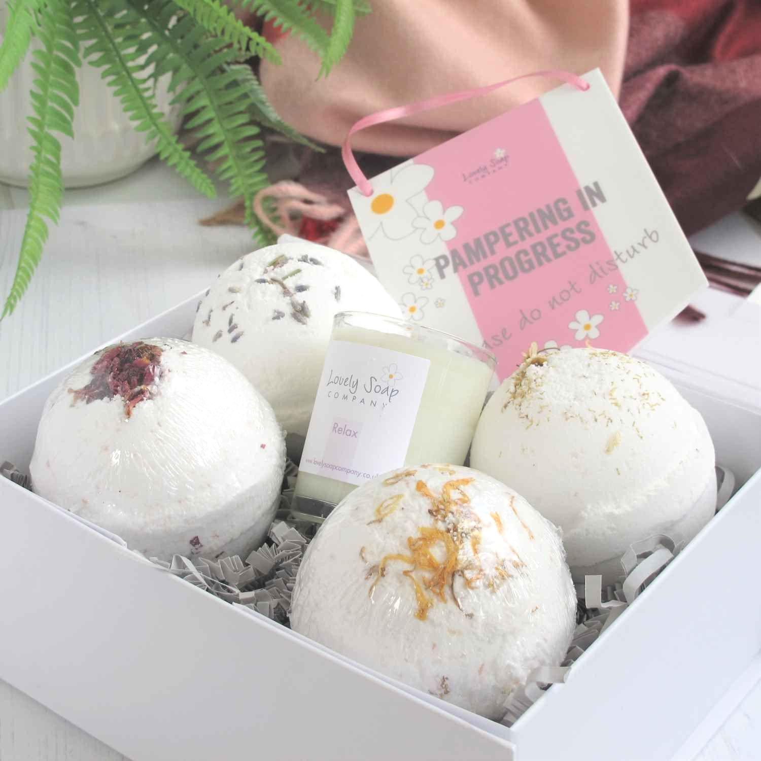 bath bomb set personalised xmas gift for her Lovely Soap Co