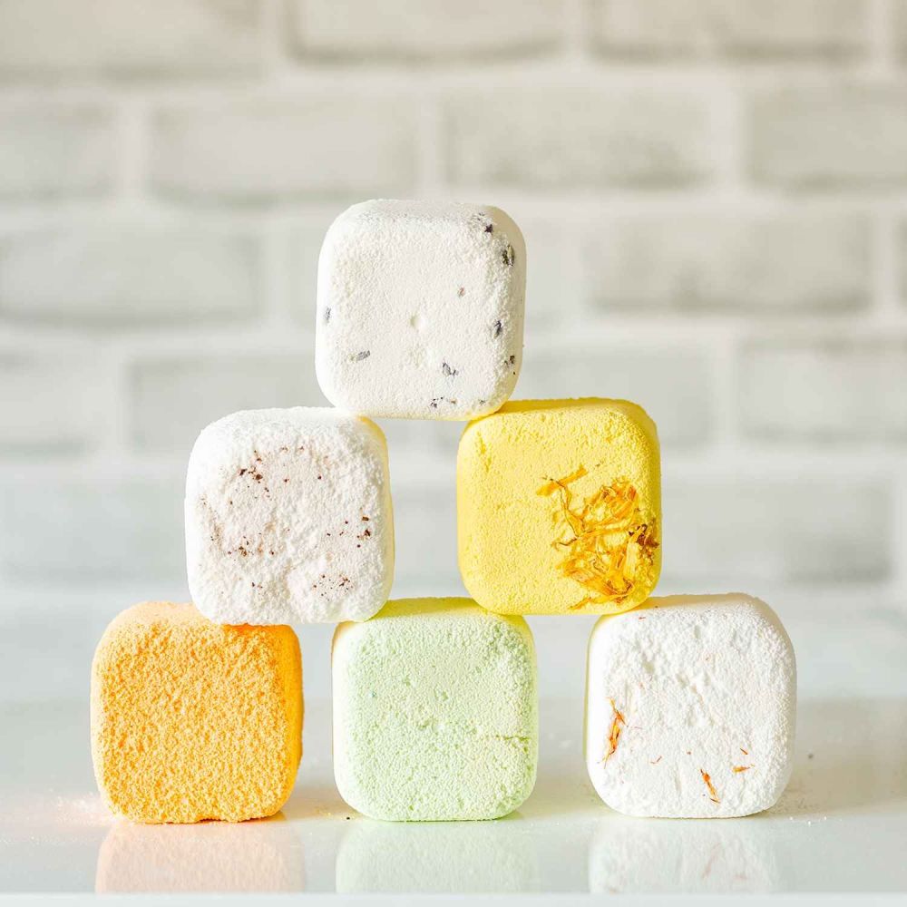 aromatherapy shower steamers range with essential oils Lovely Soap Co