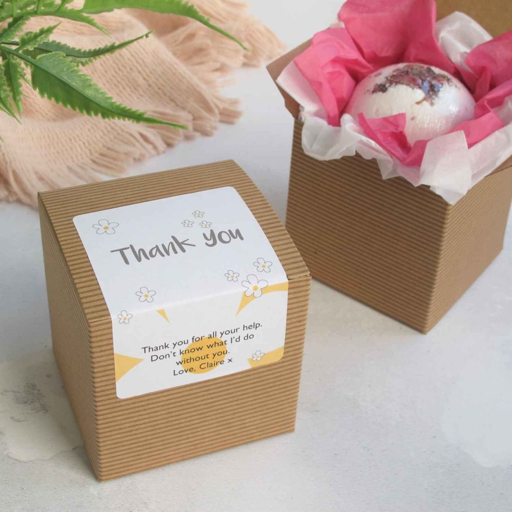 Personalised Thank You Bath Bomb Gift Lovely Soap Co