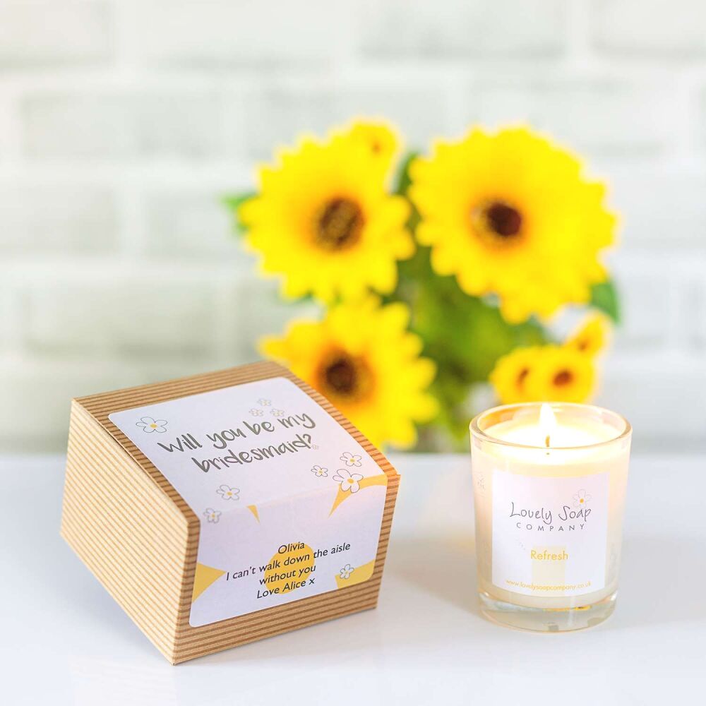 Be My Bridesmaid Candle Gift