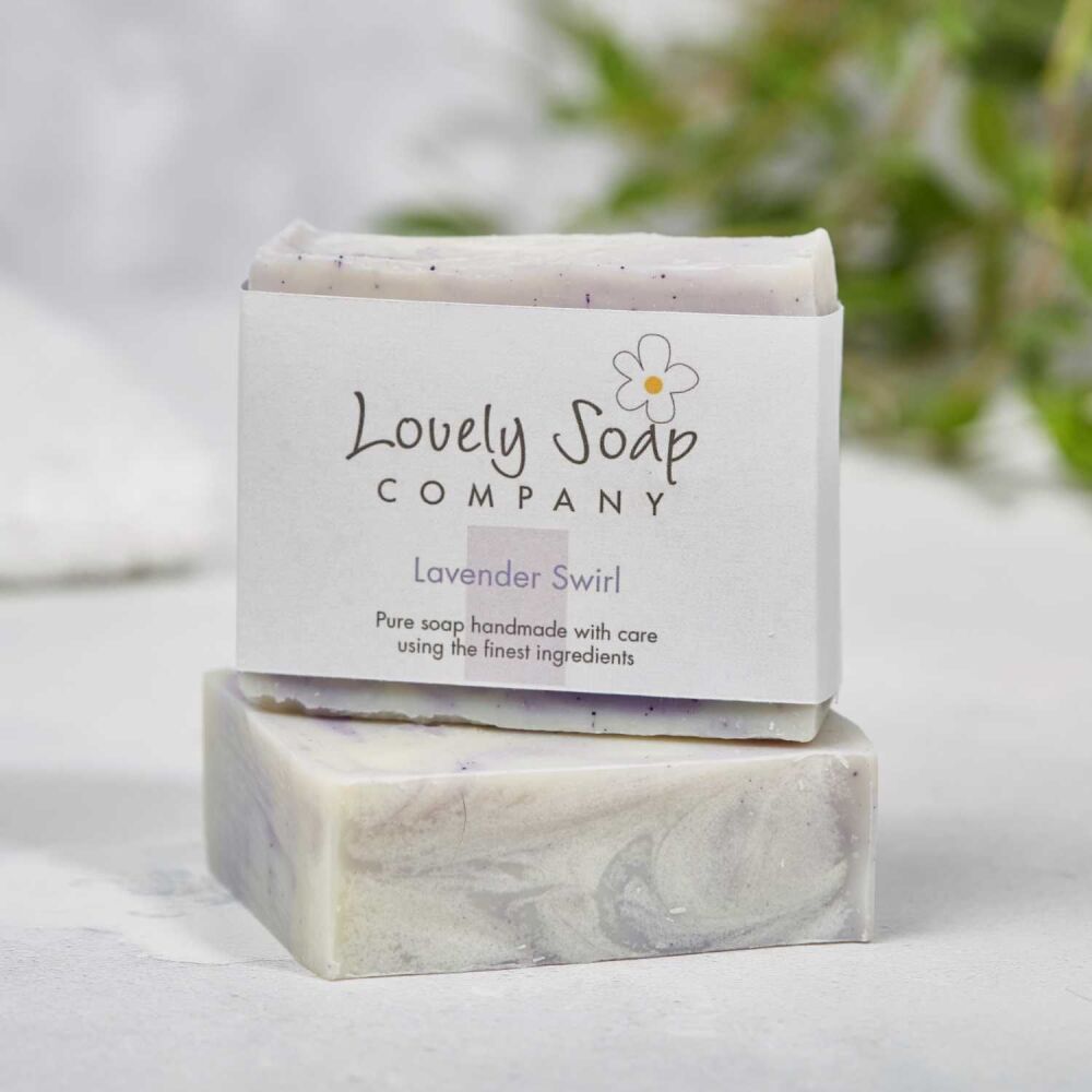 Lavender Swirl Natural Soap Lovely Soap Co