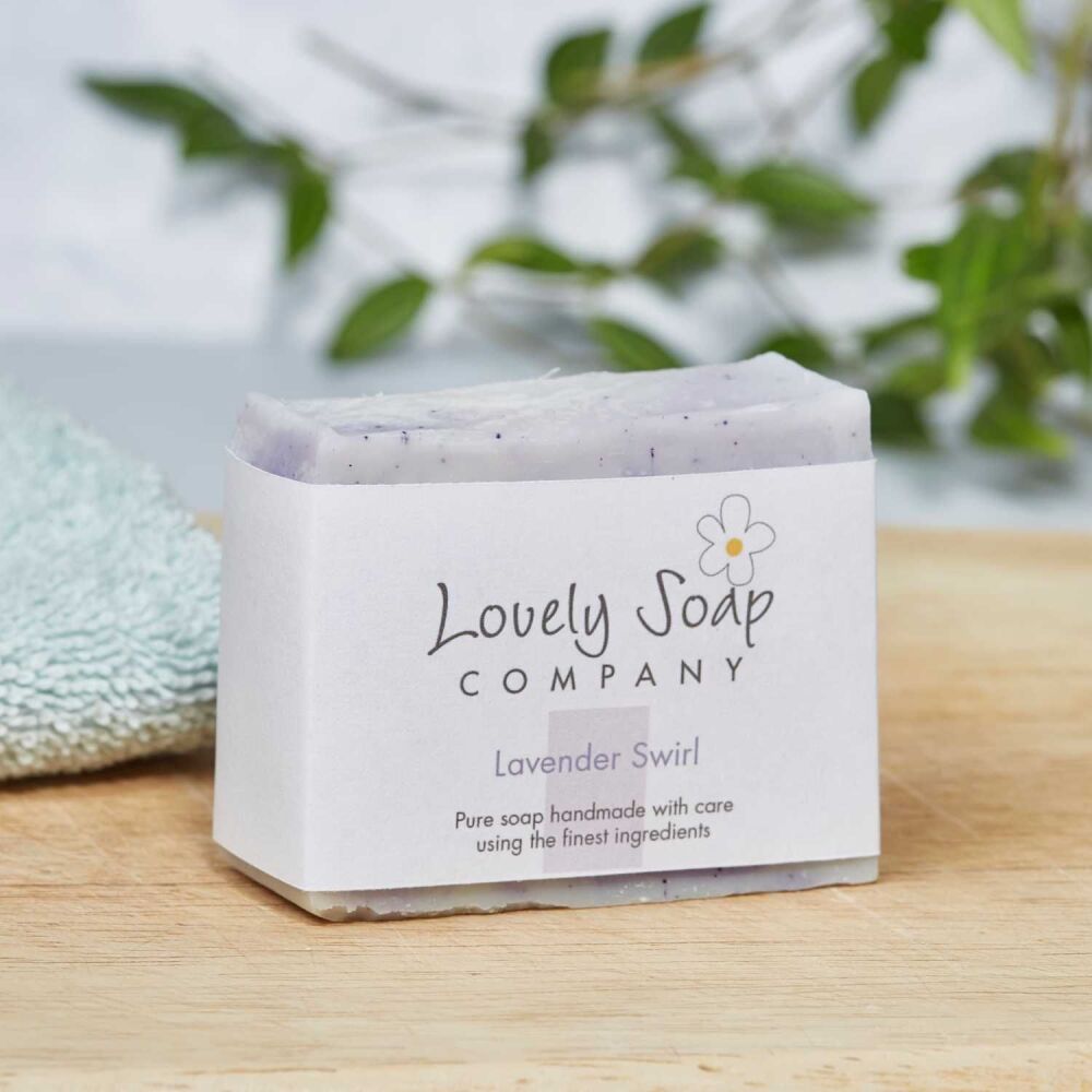 Lavender Swirl Natural Soap