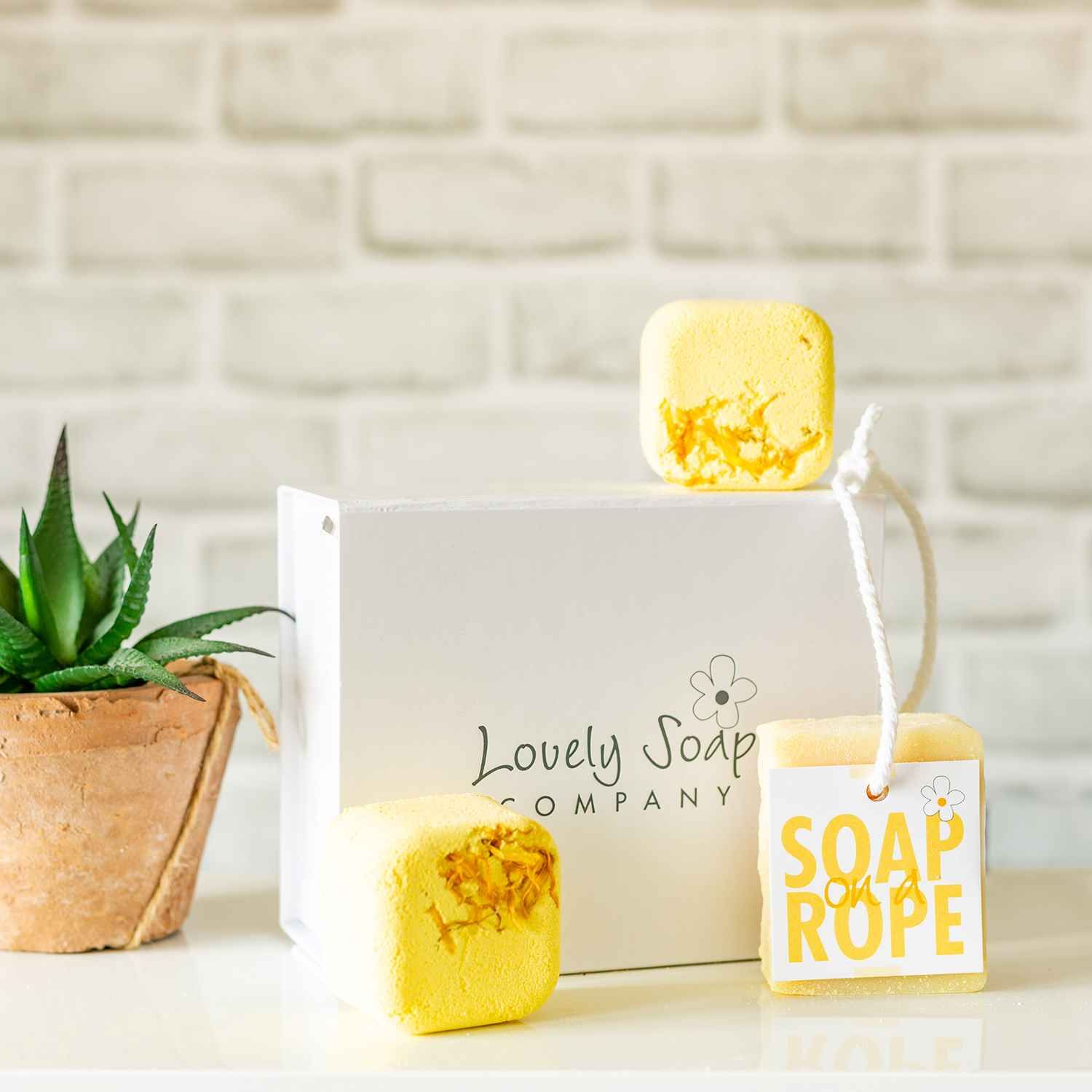 shower pamper set best selling aromatherapy shower lovers gift Lovely Soap Co