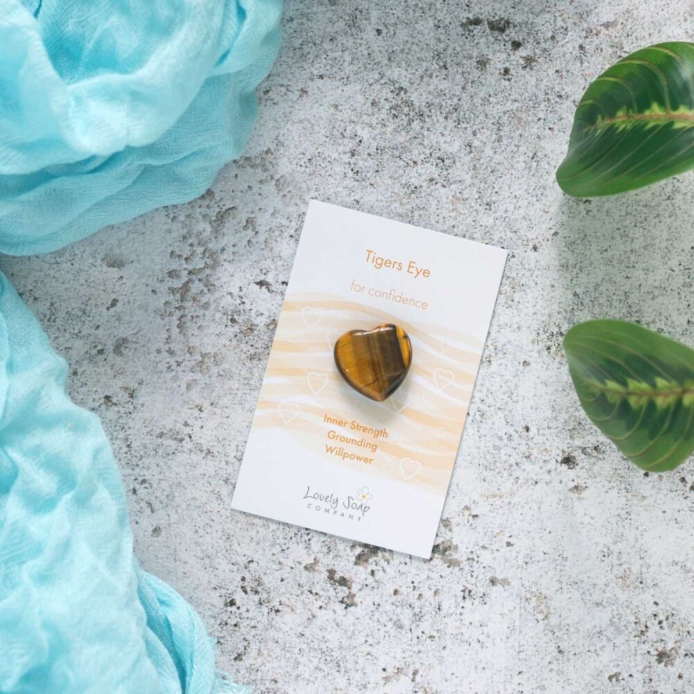 Tiger's Eye Heart Pocket Hug