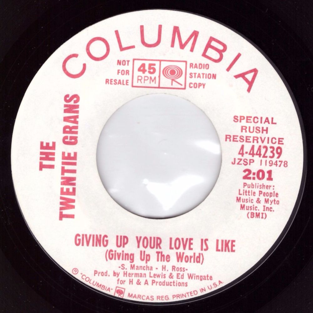 Twentie Grans - Giving Up Your Love Is Like (DEMO)