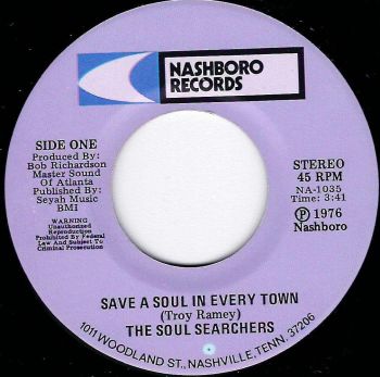 SOUL SEARCHERS - SAVE A SOUL IN EVERY TOWN