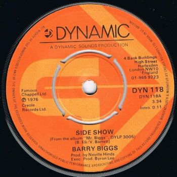 BARRY BIGGS - SIDE SHOW
