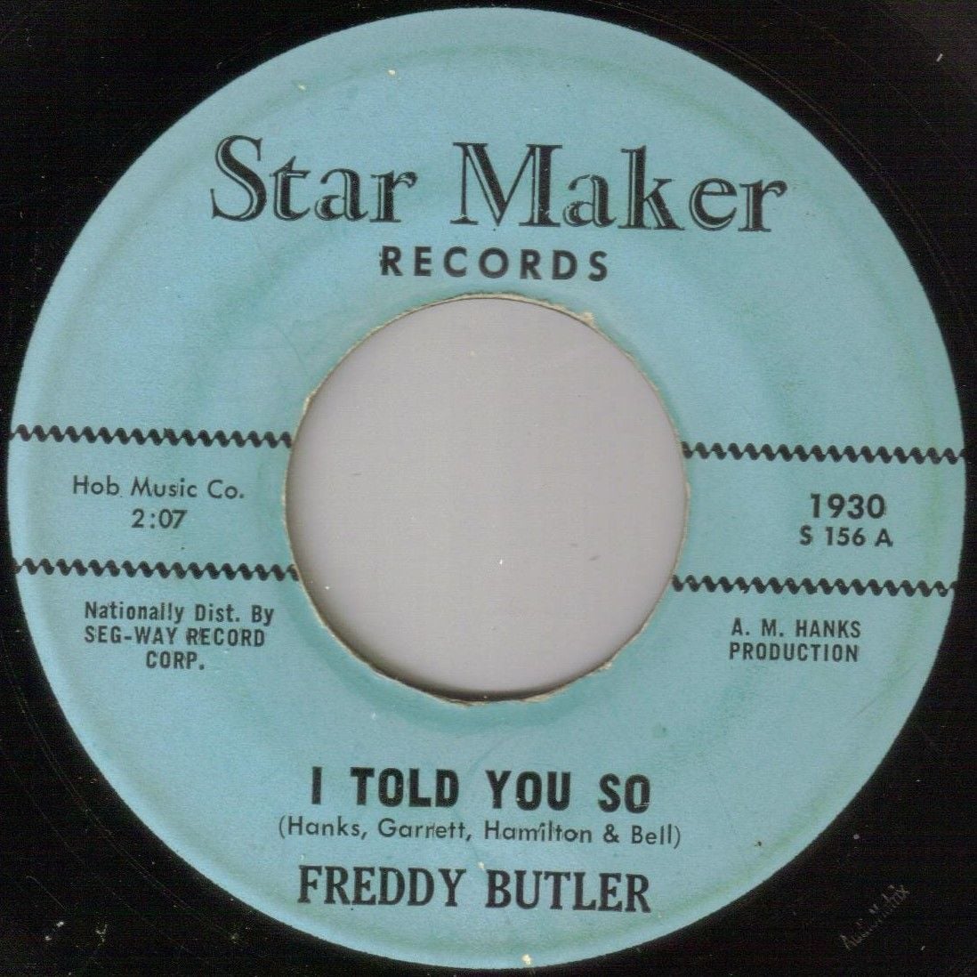 FREDDY BUTLER - I TOLD YOU SO