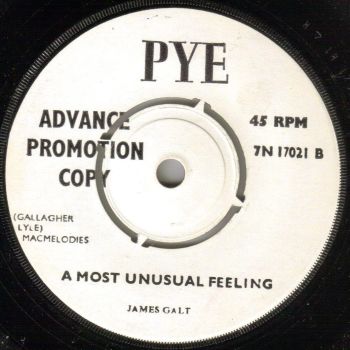 JAMES GALT - A MOST UNUSUAL FEELING  / WITH MY BABY