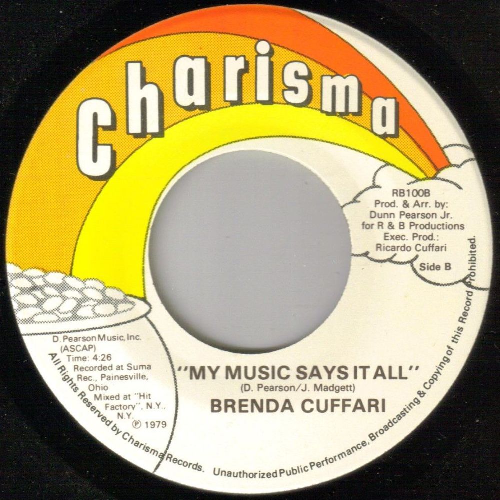 BRENDA CUFFARI - MY MUSIC SAYS IT ALL