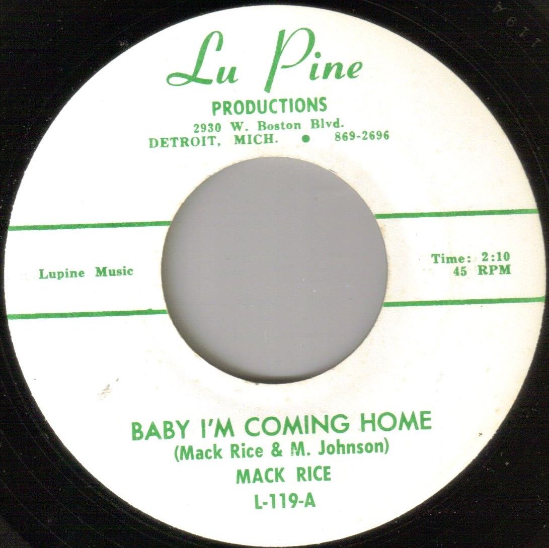 MACK RICE - BABY I'M COMING HOME