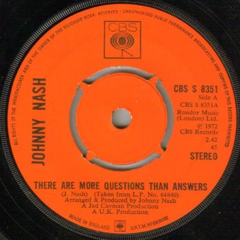 JOHNNY NASH - THERE ARE MORE QUESTIONS THAN ANSWERS