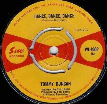 TOMMY DUNCAN - DANCE, DANCE, DANCE / I'LL TRY IT OVER AGAIN
