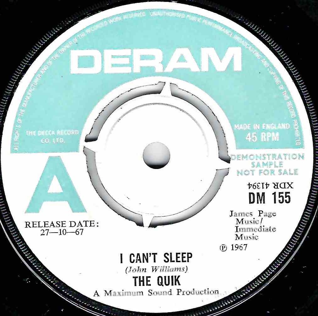 QUIK I CAN'T SLEEP / SOUL FULL OF SORROW