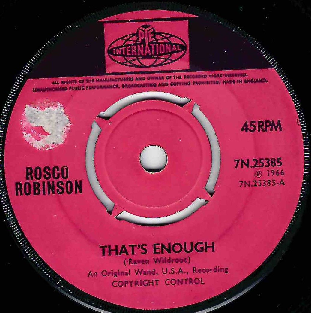 ROSCO ROBINSON - THAT'S ENOUGH