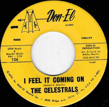 CELESTRALS - I FEEL IT COMING ON / CHECKERBOARD LOVER
