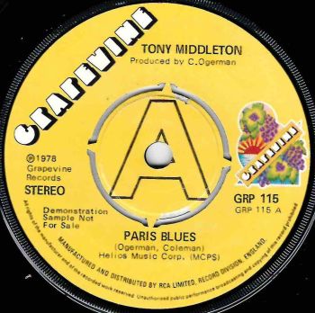 TONY MIDDLETON - PARIS BLUES