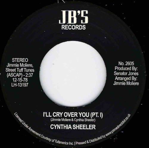 CYNTHIA SHEELER - I'LL CRY OVER YOU