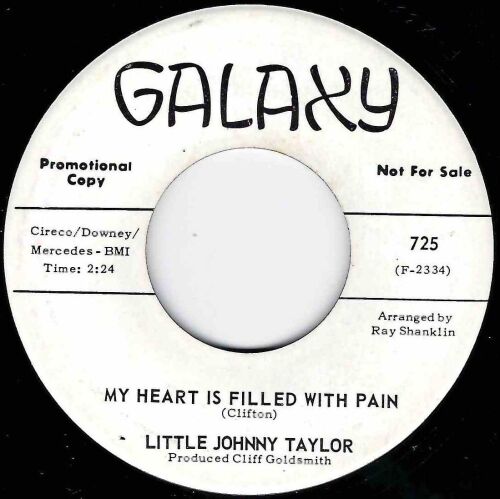 LITTLE JOHNNY TAYLOR - MY HEART IS FILLED WITH PAIN