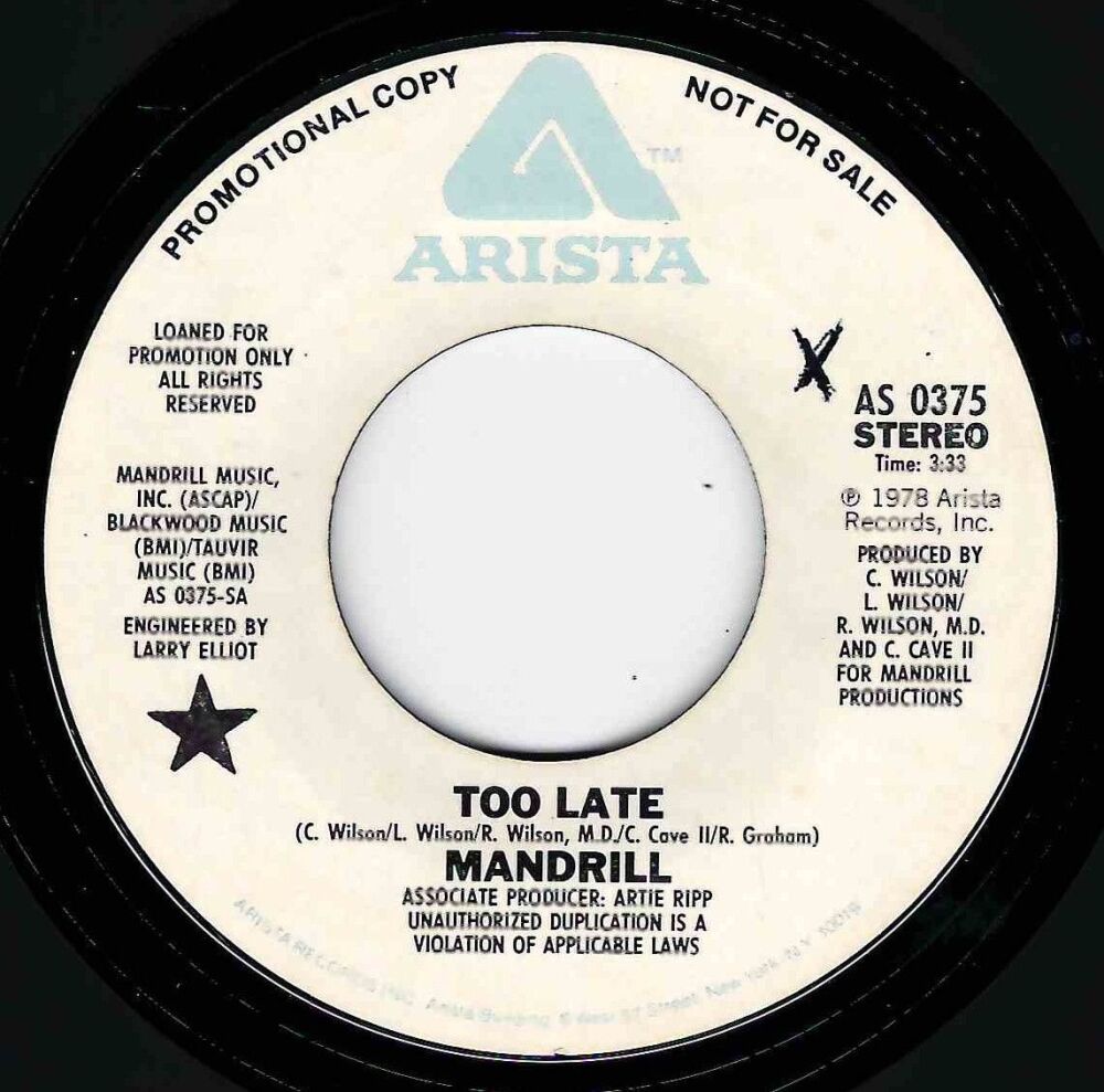 MANDRILL - TOO LATE