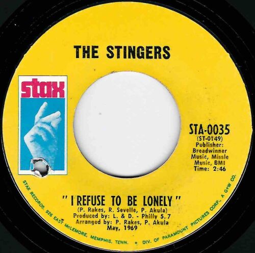 THE STINGERS - I REFUSE TO BE LONELY