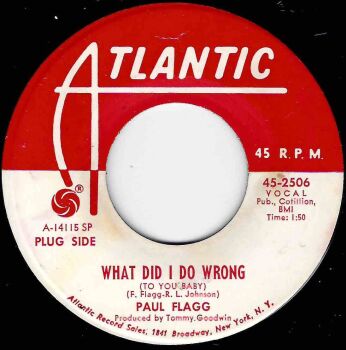 PAUL FLAGG - WHAT DID I DO WRONG