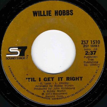 WILLIE HOBBS - 'TIL I GET IT RIGHT