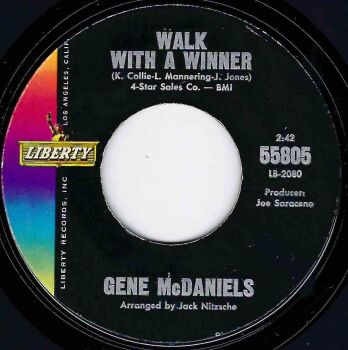 GENE McDANIELS - WALK WITH A WINNER