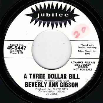 BEVERLY ANN GIBSON - A THREE DOLLAR BILL