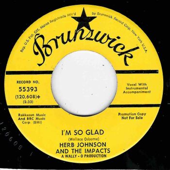 HERB JOHNSON AND THE IMPACTS - I'M SO GLAD