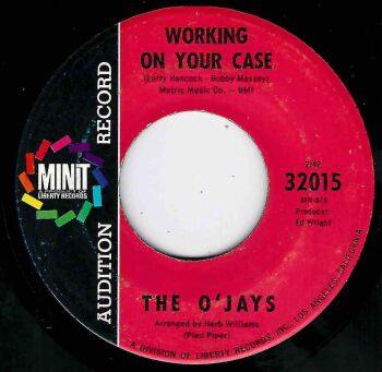 O'JAYS - WORKING ON YOUR CASE / HOLD ON