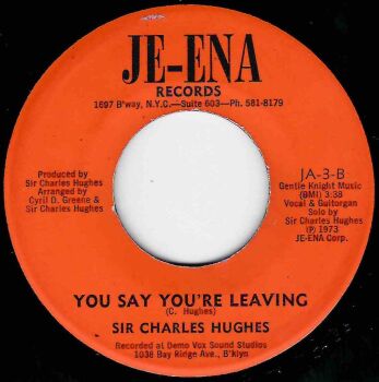 SIR CHARLES HUGHES - YOU SAY YOU'RE LEAVING