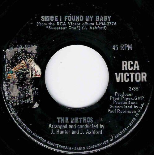 METROS - SINCE I FOUND MY BABY