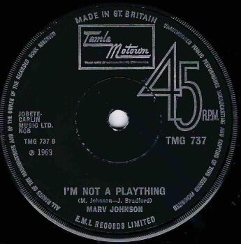 MARV JOHNSON - I'M NOT A PLAYTHING / SO GLAD YOU CHOSE ME