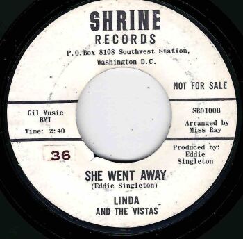 LINDA AND THE VISTAS - SHE WENT AWAY / BAD APPLE