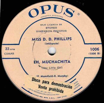 MISS D.D. PHILLIPS - HEY LITTLE GIRL