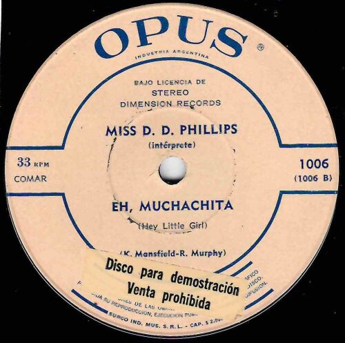 MISS D.D. PHILLIPS - HEY LITTLE GIRL