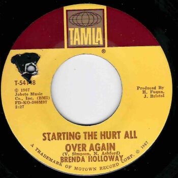 BRENDA HOLLOWAY - STARTING THE HURT ALL OVER AGAIN